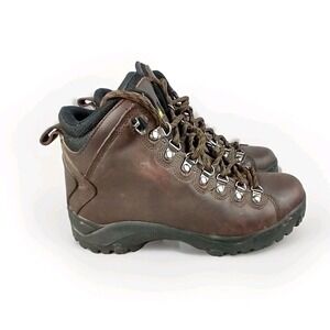 LaCrosse Brown Lace Up Leather Hiking Boots Men's US 7.5 W Wide Chunky Chukka